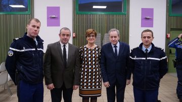 Inauguration mutualisation Police Municipale à la salle des fêtes de Vaulx-Milieu vendredi 16 mars 2018