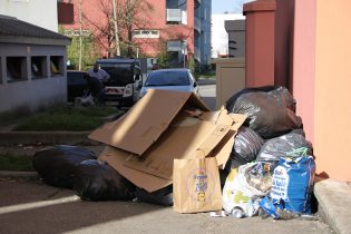 Opération de sensibilisation des déchets du 25 Février 2021 rue des Loggias, L'Isle d'Abeau.
